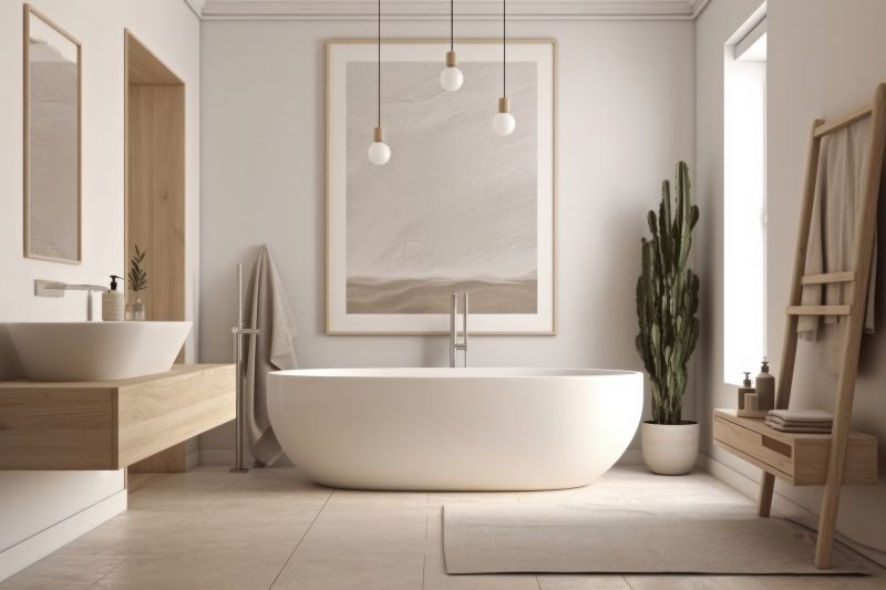 Modern Bathroom with Freestanding Tub